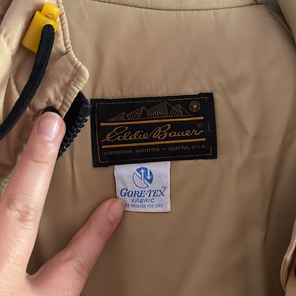 Eddie Bauer Tan Expedition Jacket with Hood - Picture 2 of 5